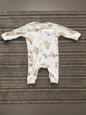H&M Cream and Yellow Winnie the Pooh Baby Footie